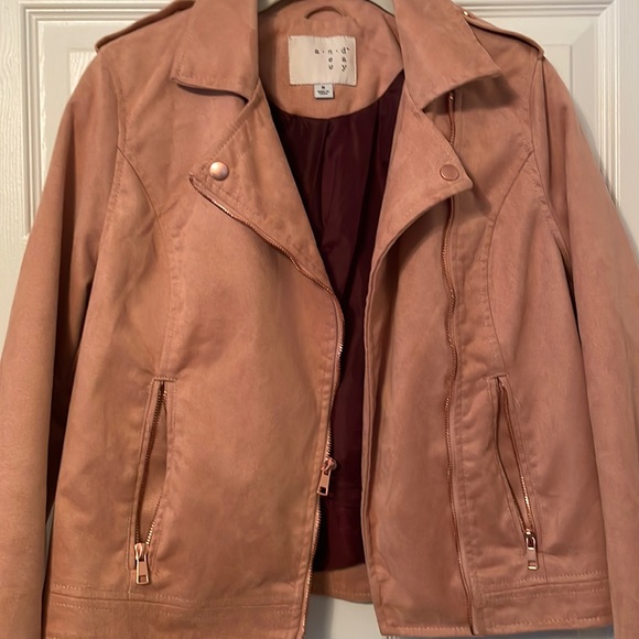 Blush Suede Jacket - Picture 1 of 4